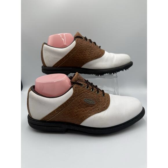 Footjoy eComfort‎ Golf Shoes Woven Saddle Oxfords White Mens 57752 Size 9.5 M - Picture 2 of 14